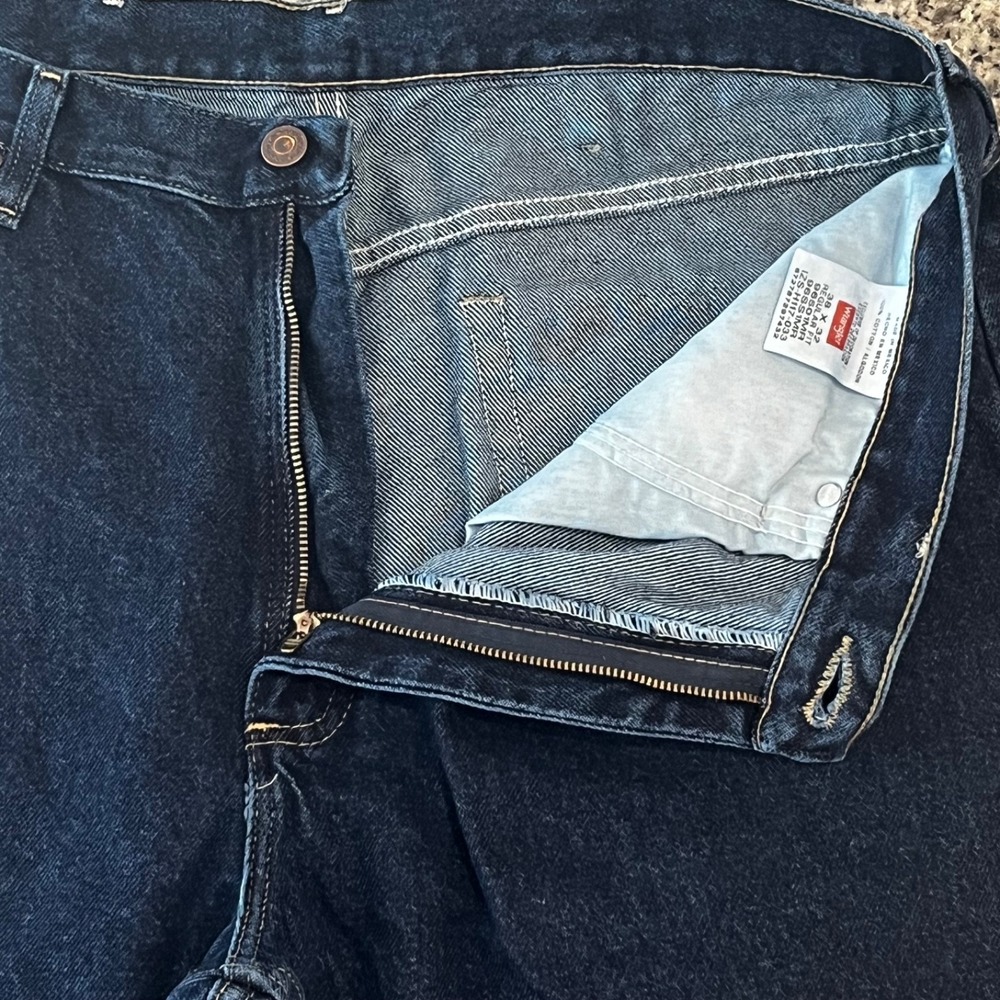 NWT Wrangler Five Star Premium Jeans Mens 38x32 Regular Fit Dark Wash - Picture 10 of 11